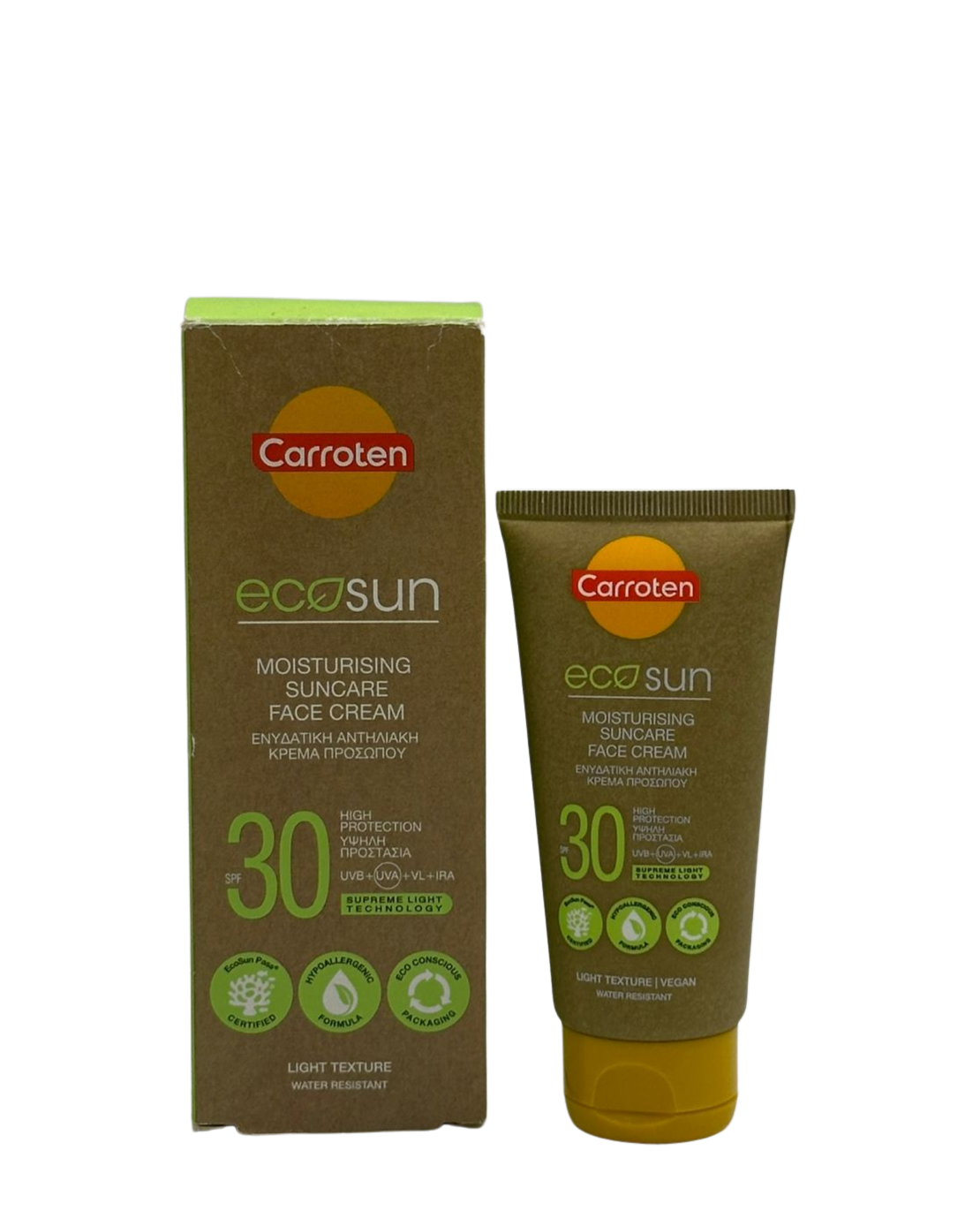WhatsApp-Image-2026-03-26-at-11.37.32-Modifikuar.png Carroten Eco Sun SPF30 – Krem Dielli Hidratues me Mbrojtje të Lartë 50ml - Figura 1