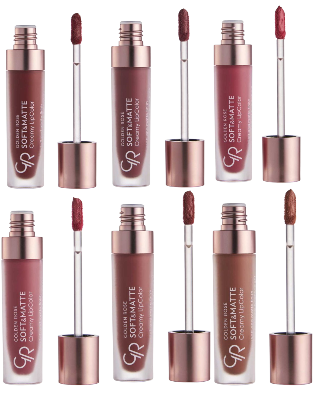 Dizajn pa titull - 2026-06-09T162049.407 Golden Rose Soft & Matte Lip Color – Buzëkuq Liquid Mat me Ngjyrë Intensive - Figura 1